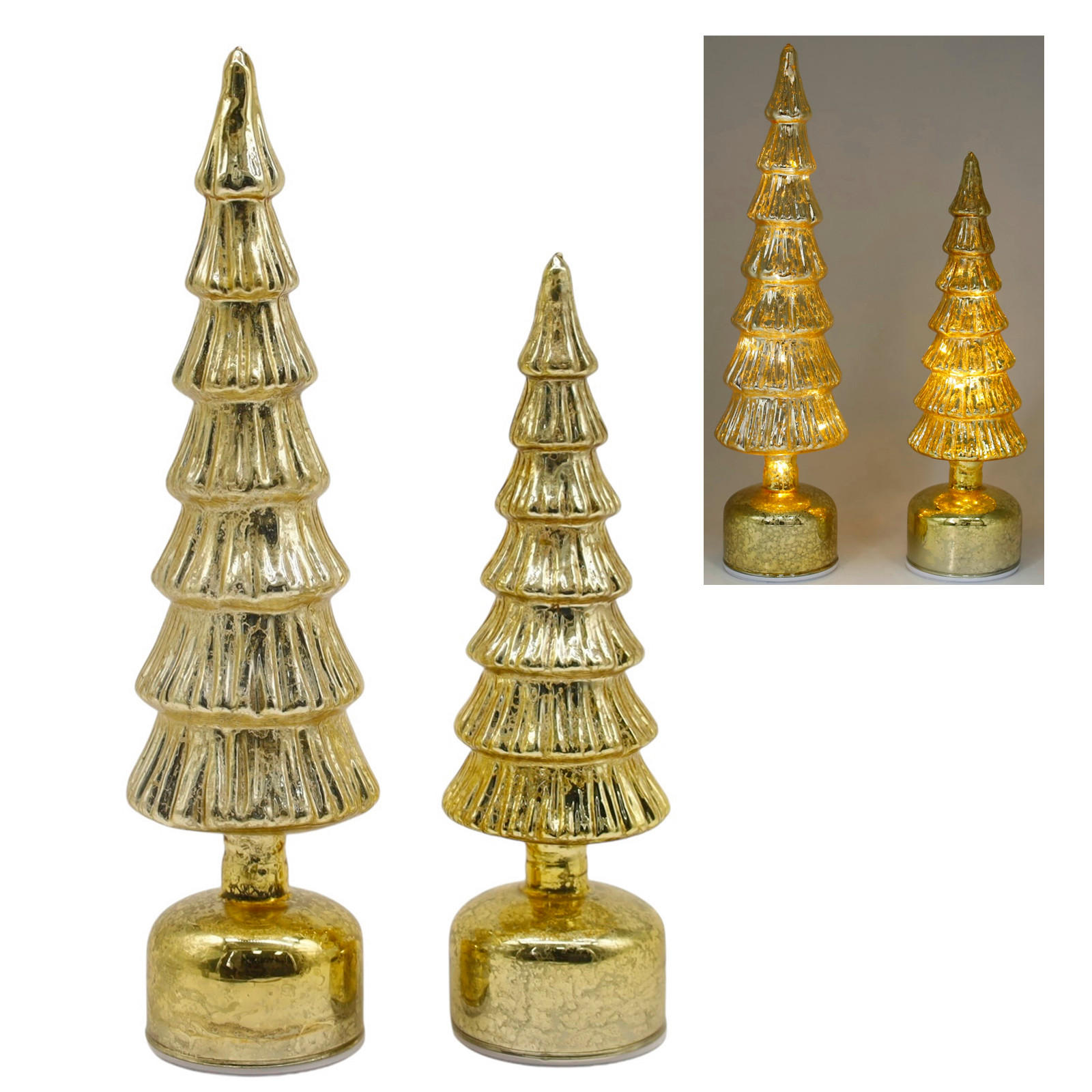 DEKOBAUM - Goldfarben, LIFESTYLE, Glas (10,5/41cm) - X-Mas