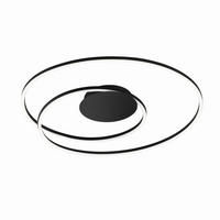 LED-TAKLAMPA Holy 68/8 cm  - svart, Design, metall (68/8cm) - Fischer & Honsel