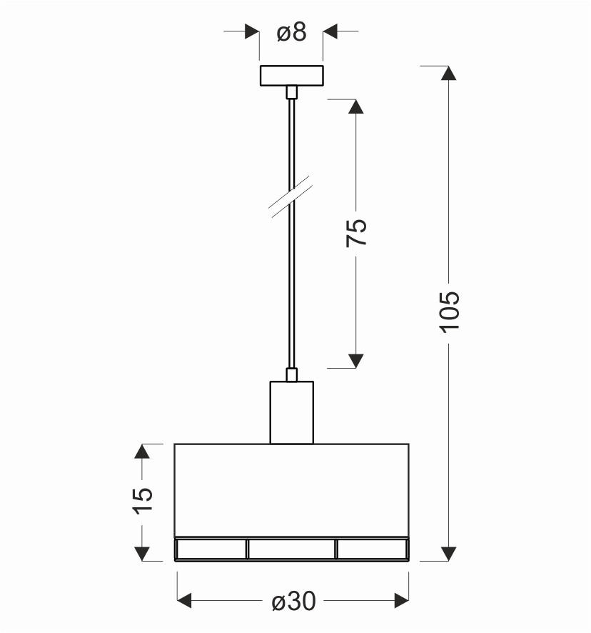 PENDELLAMPA Ardi 30/30/100 cm  - svart, Trend, metall/plast (30/30/100cm)