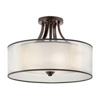 STROPNÉ SVIETIDLO, 50.8/33.7 cm  - bronzová, Konventionell, kov/sklo (50.8/33.7cm) - Elstead Lighting