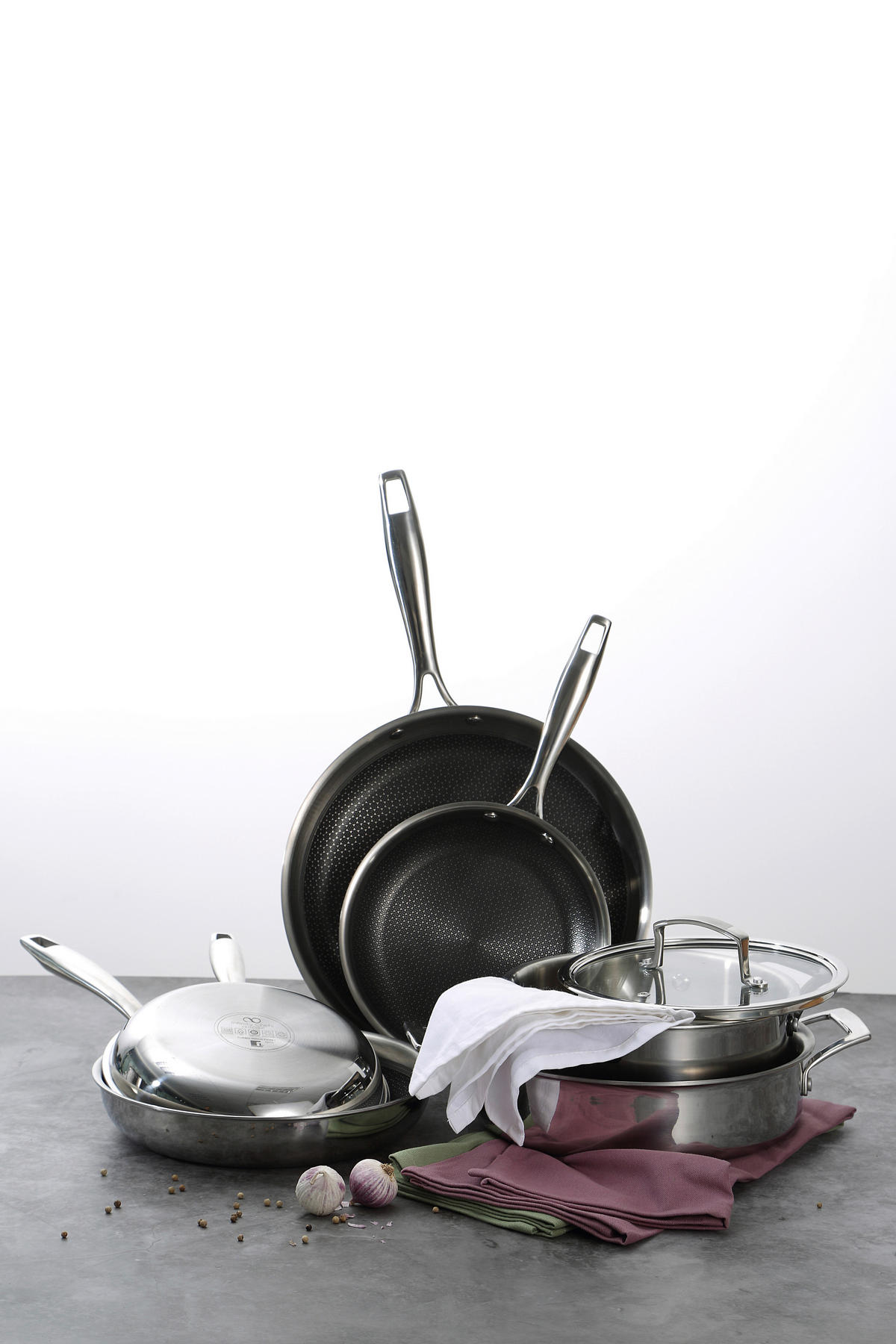 SERVIERPFANNE  - Edelstahlfarben/Schwarz, Basics, Metall (39/30/10cm) - Masterpro