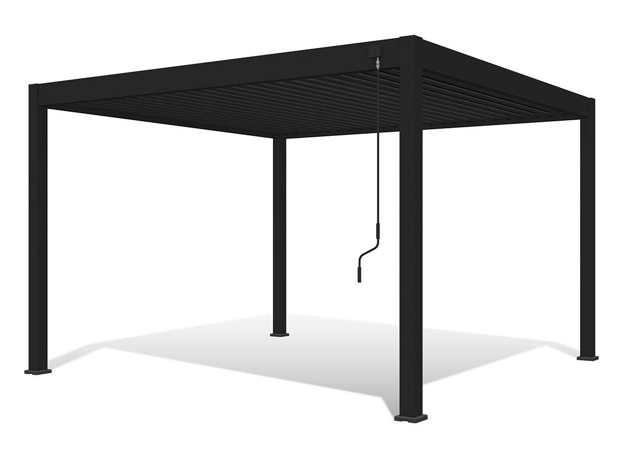 PERGOLA 360/255/400 cm Aluminium  - Anthrazit, Basics, Metall (360/255/400cm) - Gardenson