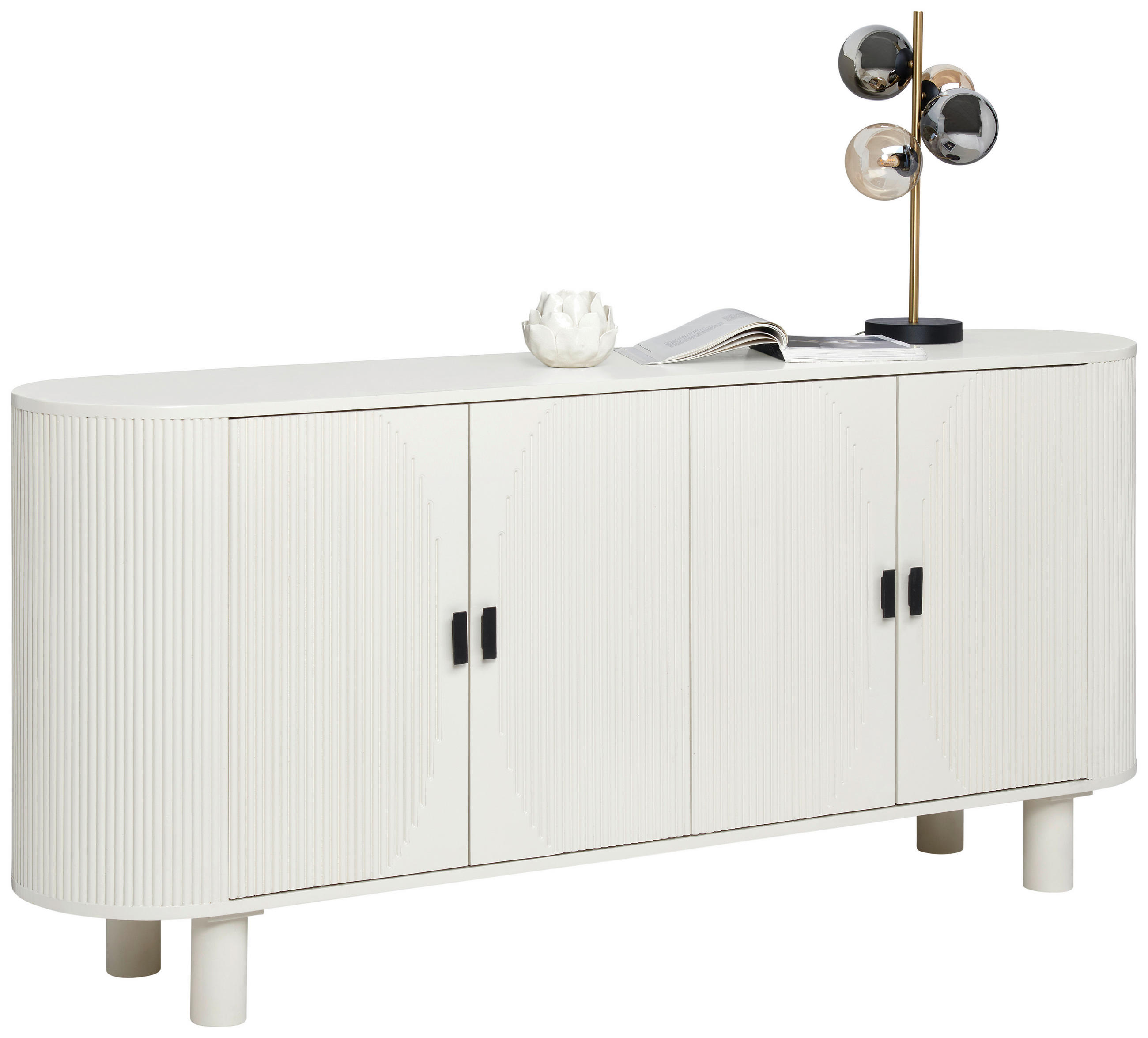 TÁLALÓSZEKRÉNY 180/80/40 cm  - bézs, Trend, fém/fa (180/80/40cm) - Ambia Home