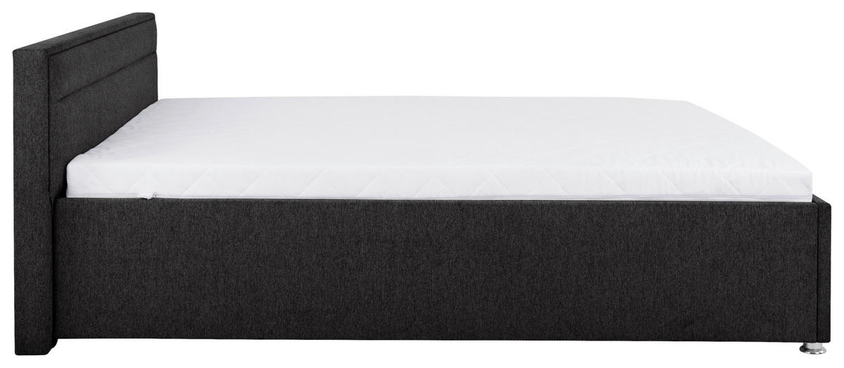 POLSTERBETT Lattenrost, Bettkasten Anthrazit 160/200 cm  - Anthrazit, MODERN, Holz/Kunststoff (160/200cm) - MID.YOU
