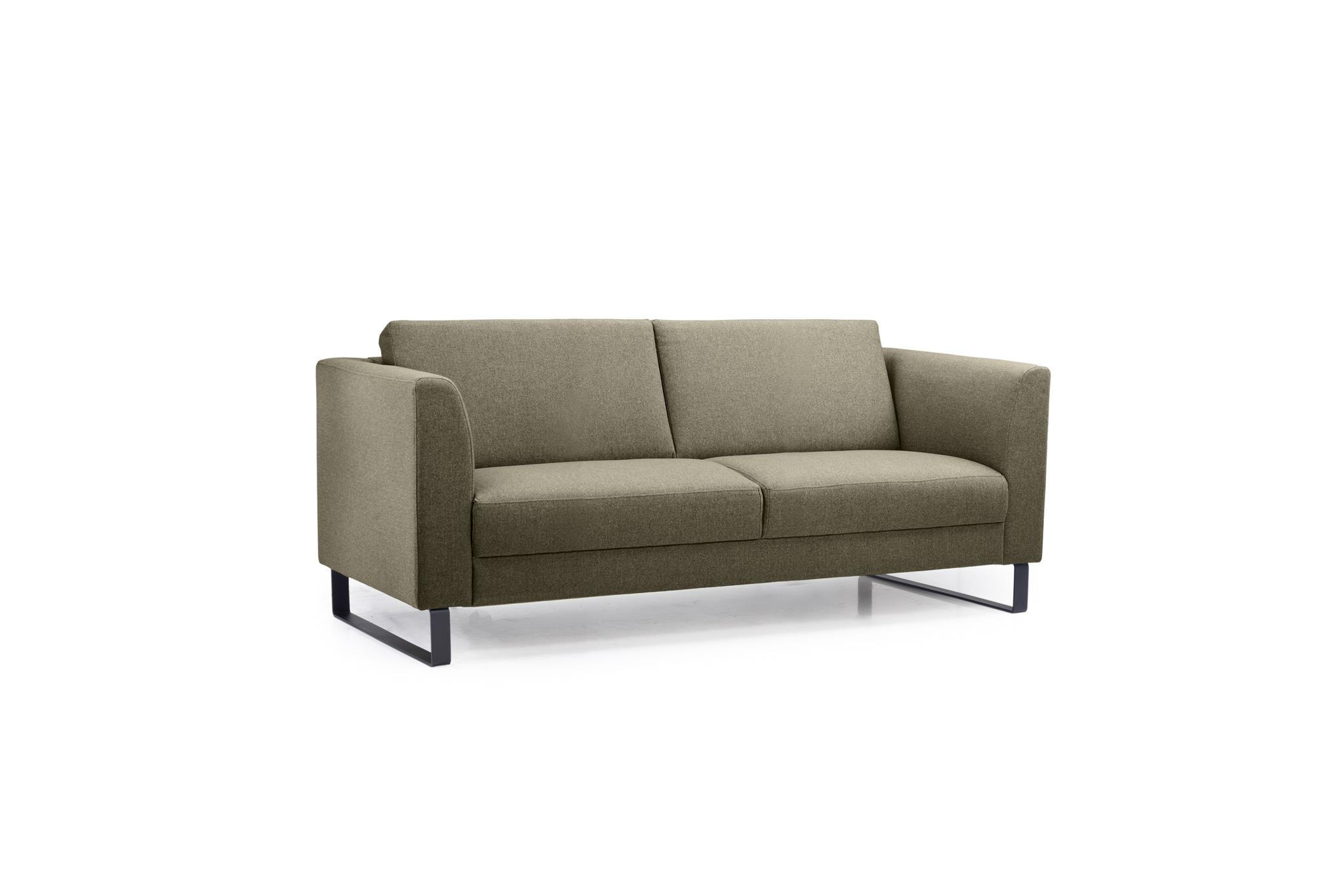 2,5-SITS SOFFA i ljusbrun  - ljusbrun/svart, Modern, metall/trä (188/88/88cm) - Hom`in