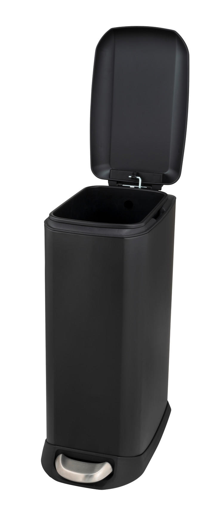 TRETEIMER 20 L  - Schwarz, Basics, Kunststoff/Metall (23,5/55/41cm) - Wenko