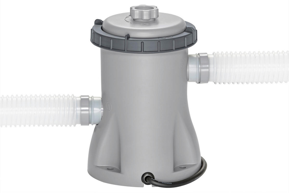 POOL-SET STEEL PRO MAX 56629GS 282/196/84 cm  - Blau/Grau, KONVENTIONELL, Kunststoff/Metall (282/196/84cm) - Bestway