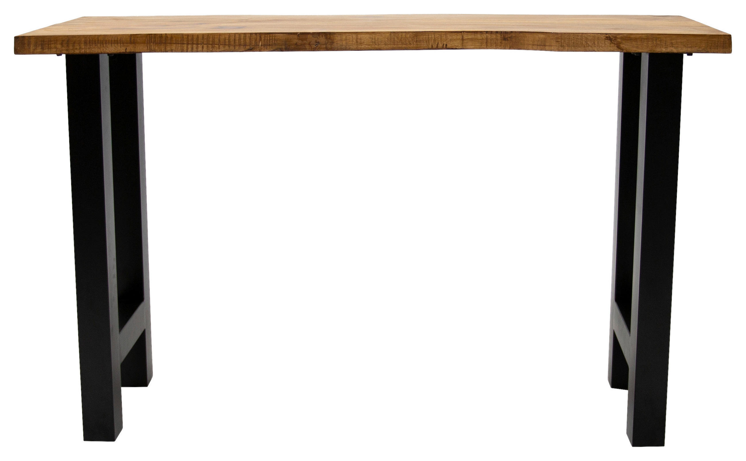BARTISCH Mangoholz rechteckig Braun  - Schwarz/Braun, KONVENTIONELL, Holz/Metall (150/50/95cm) - MID.YOU