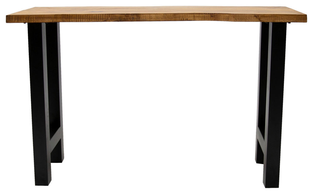 BARTISCH Mangoholz rechteckig Braun  - Schwarz/Braun, KONVENTIONELL, Holz/Metall (150/50/95cm) - MID.YOU