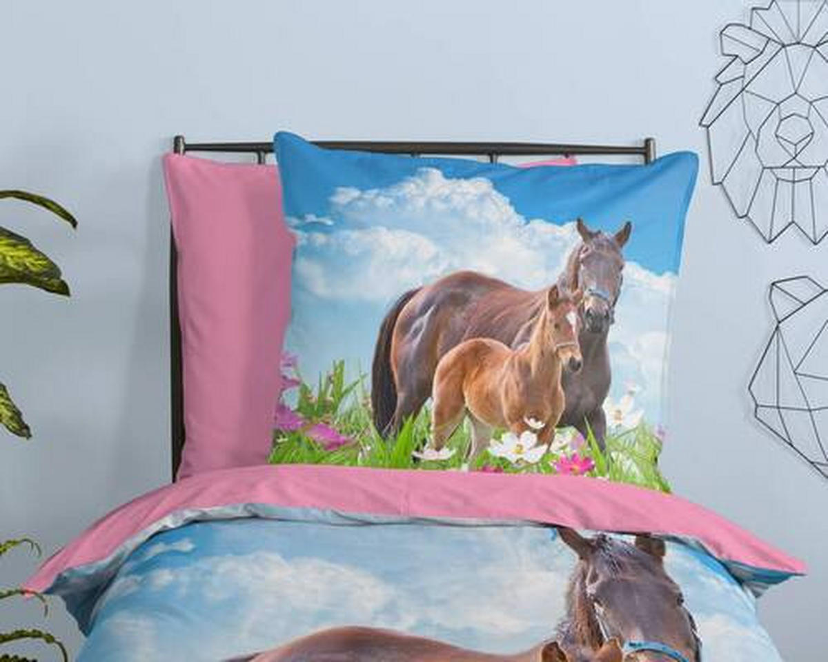 JUGENDBETTWÄSCHE Dora Renforcé 135/200 cm  - Multicolor, Natur, Textil (135/200cm)