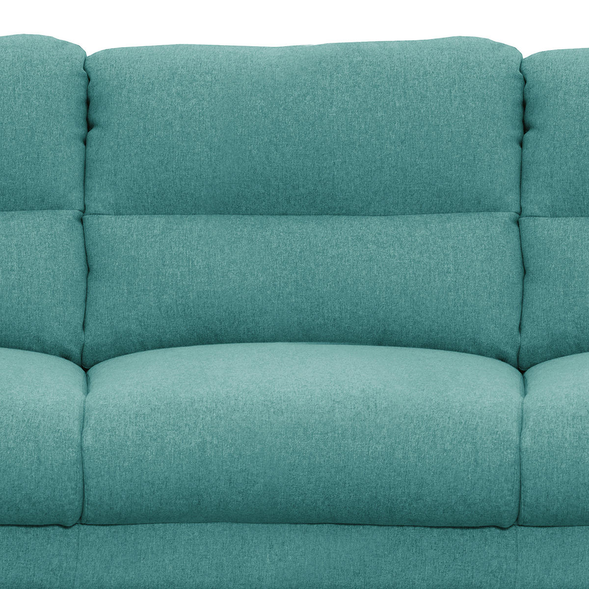 3-SITZER-SOFA in Webstoff Türkis  - Türkis/Buchefarben, Design, Holz/Textil (209/87/88cm) - Livetastic