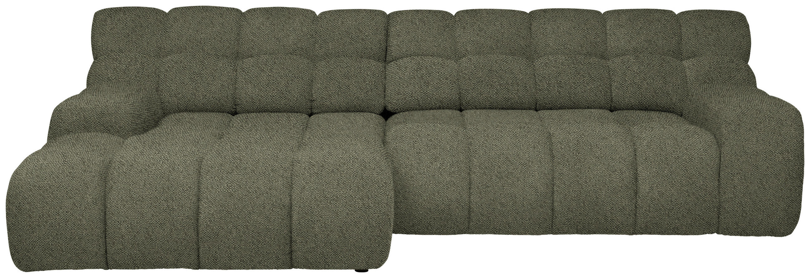 ECKSOFA  in Webstoff Olivgrün  180/297 cm  - Schwarz/Olivgrün, MODERN, Kunststoff/Textil (180/297cm) - Welnova