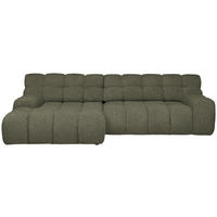 ECKSOFA  in Webstoff Olivgrün  180/297 cm  - Schwarz/Olivgrün, MODERN, Kunststoff/Textil (180/297cm) - Welnova