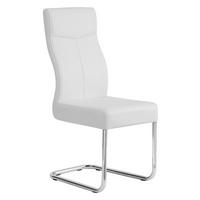 STOLICA  bela, boja hroma       - boja hroma/bela, Dizajnerski, metal/tekstil (42,5/101,5/56cm) - Xora