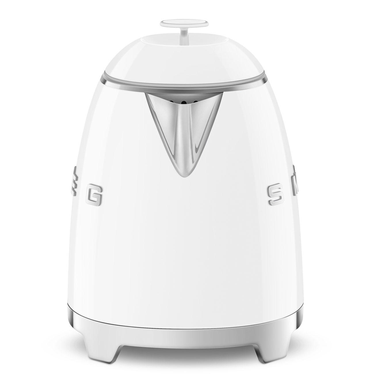 WASSERKOCHER 0,8 l  - Weiß Hochglanz, Design, Metall (22,3/24,8/17,1cm) - SMEG