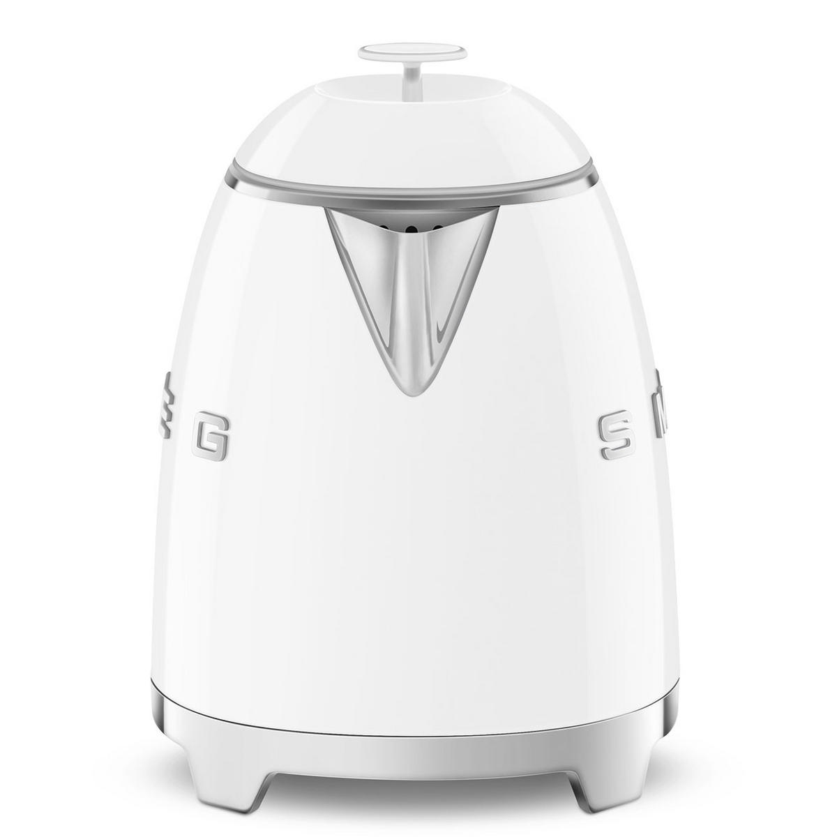 WASSERKOCHER 0,8 l  - Weiß Hochglanz, Design, Metall (22,3/24,8/17,1cm) - SMEG