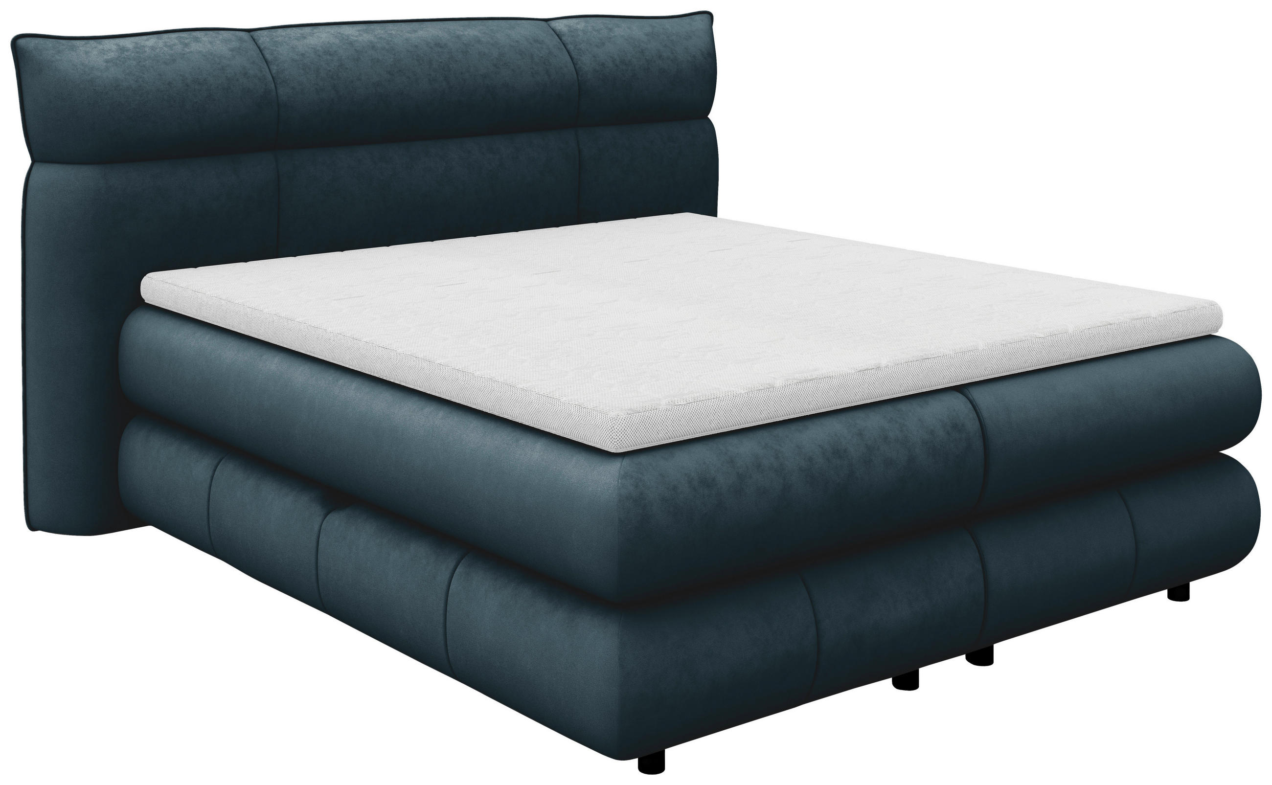 Boxspringbett Carmelo Blaugrün 140x200 cm H4