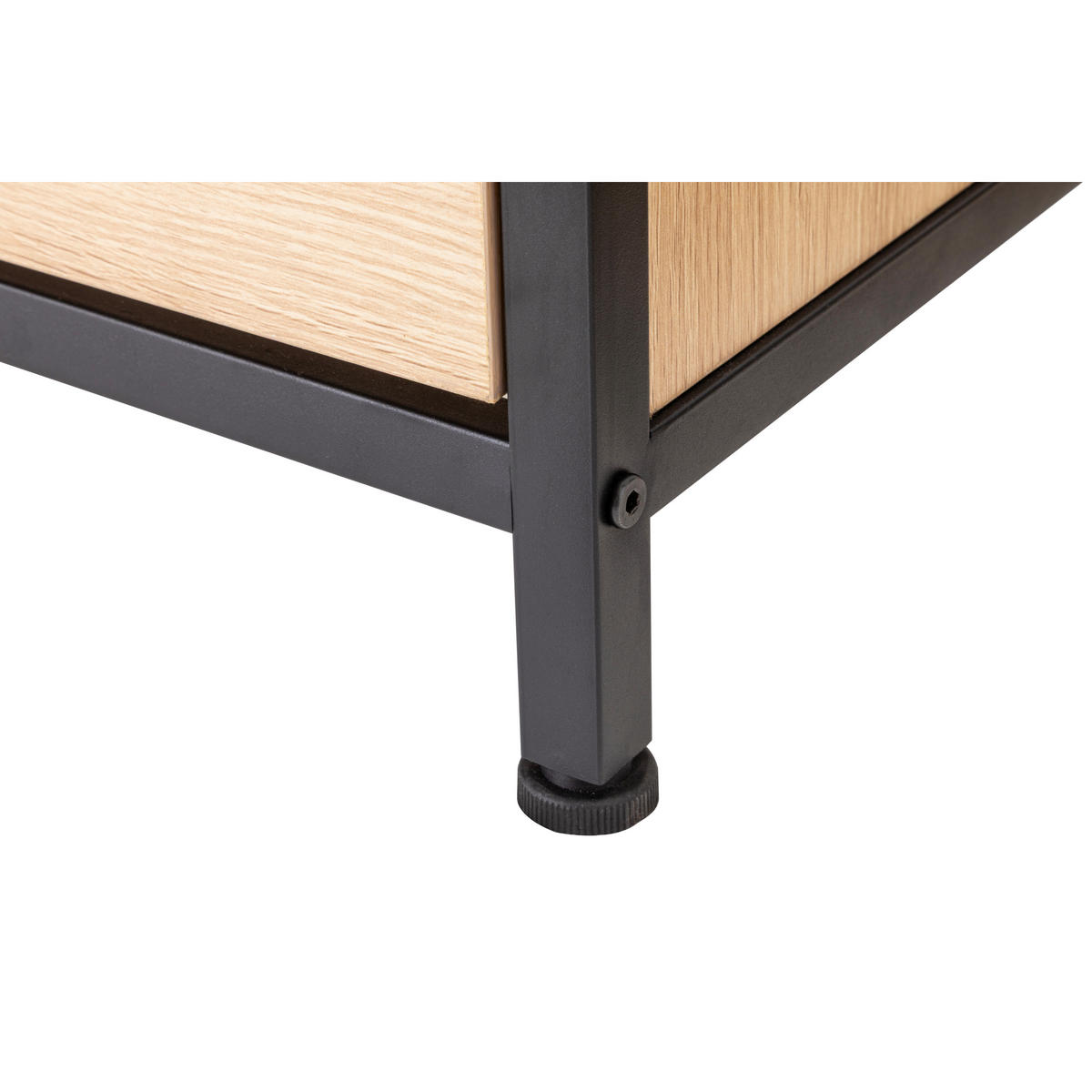 GARDEROBE  in 85/180/30 cm  - Eichefarben/Schwarz, Design, Holzwerkstoff/Metall (85/180/30cm) - MID.YOU