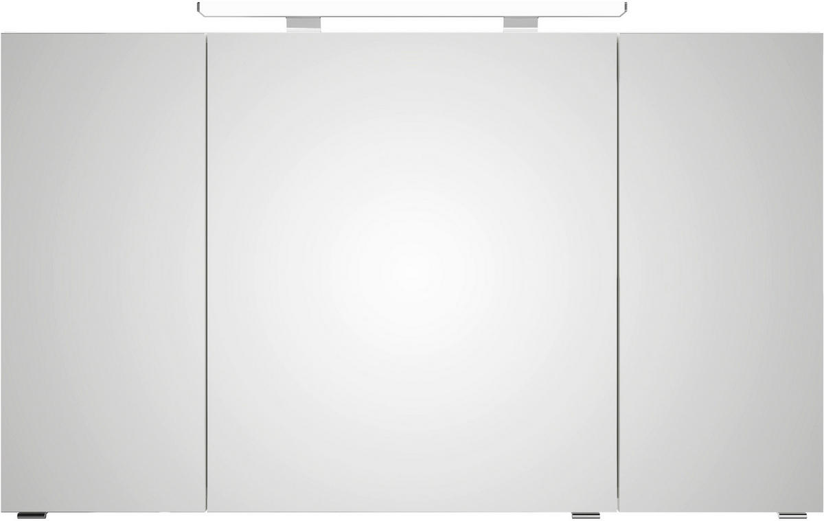 BADEZIMMER 3-teilig  in 120,5 cm  - Chromfarben/Weiß Hochglanz, MODERN, Glas/Keramik (120,5cm) - Sadena