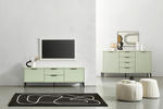 SIDEBOARD Anthrazit, Grau, Salbeigrün  - Salbeigrün/Anthrazit, MODERN, Metall (165/90/35cm) - Hom`in