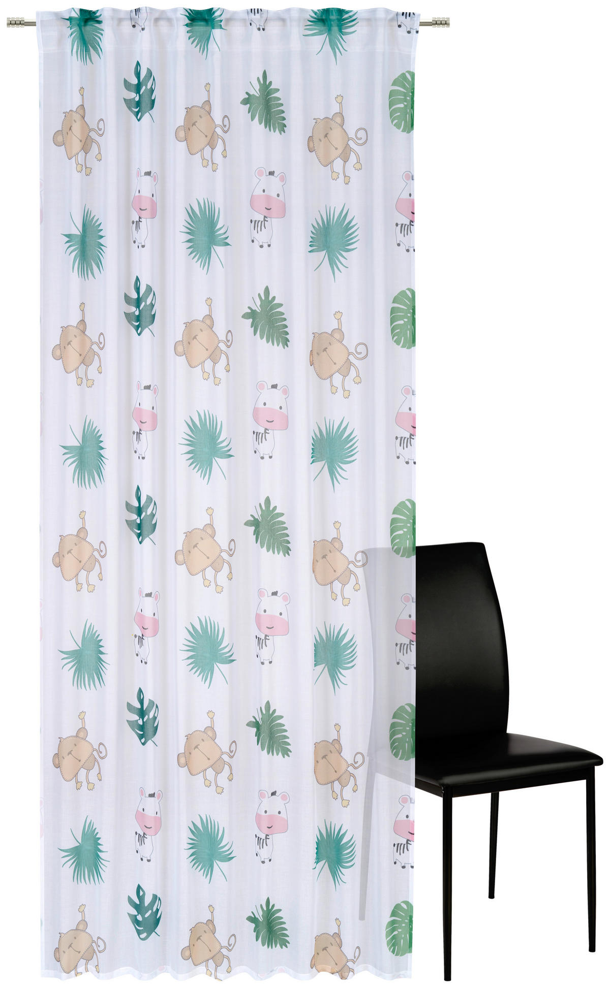 OTROŠKA ZAVESA  prosojno  140/245 cm   - bela/večbarvno, Konvencionalno, tekstil (140/245cm) - Ben'n'jen