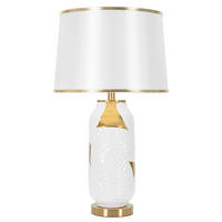 TISCHLEUCHTE   - Goldfarben/Weiß, Basics, Keramik/Textil (40/70/40cm)