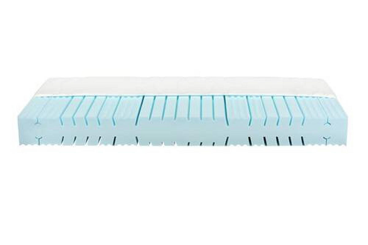 KOMFORTSCHAUMMATRATZE 180/200 cm Höhe ca. 21 cm 7 -Zonen - Weiß, Basics, Textil (180/200cm) - Visionight
