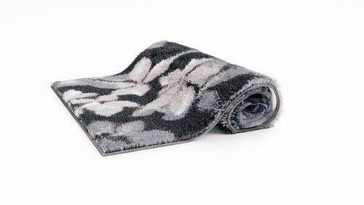 BADEMATTE Schwarz 70/120 cm  - Schwarz, Basics, Kunststoff/Textil (70/120cm) - Grund