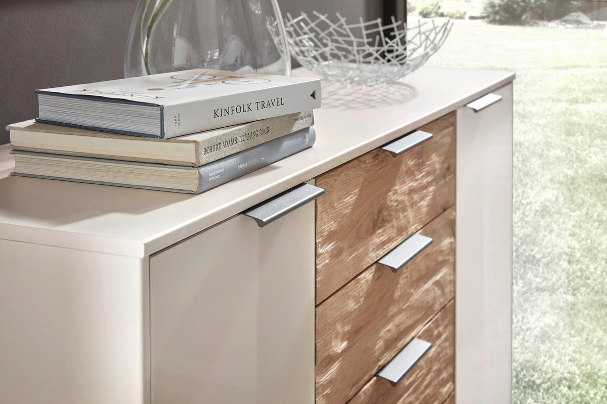 SIDEBOARD 141/105/43 cm  - Schieferfarben/Champagner, Design, Glas/Holz (141/105/43cm) - Dieter Knoll