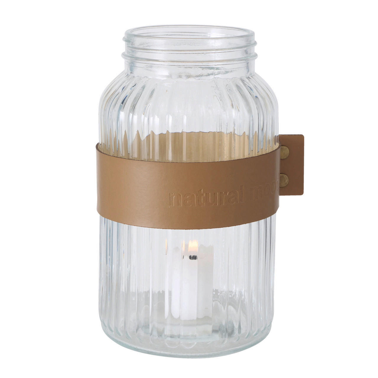 WINDLICHT Braun, Transparent 11/19 cm  - Transparent/Braun, Basics, Glas/Kunststoff (11/19cm)