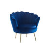 SESSEL in Samt Dunkelblau  - Goldfarben/Dunkelblau, MODERN, Textil/Metall (76/78/76cm) - Livetastic