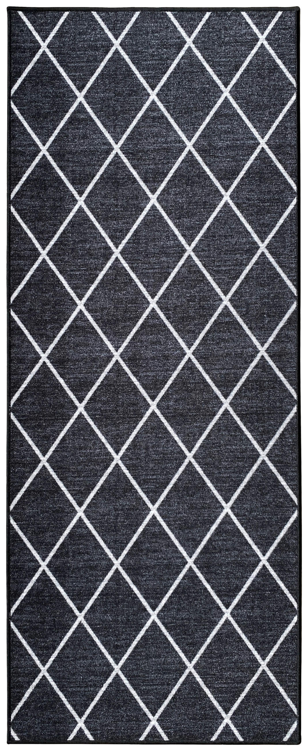 LÄUFER 80/400 cm Cosenza  - Schwarz/Weiß, Design, Kunststoff/Textil (80/400cm) - Novel