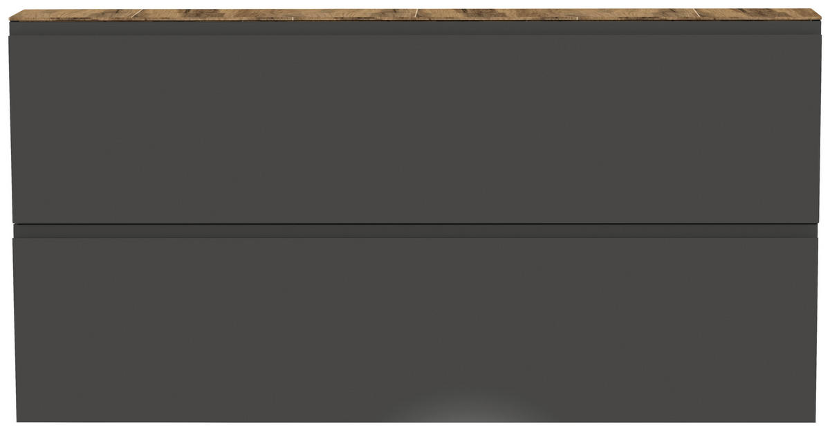 SCHUHKIPPER - Eichefarben/Anthrazit, Design, Holzwerkstoff (160/81/22cm) - Moderano