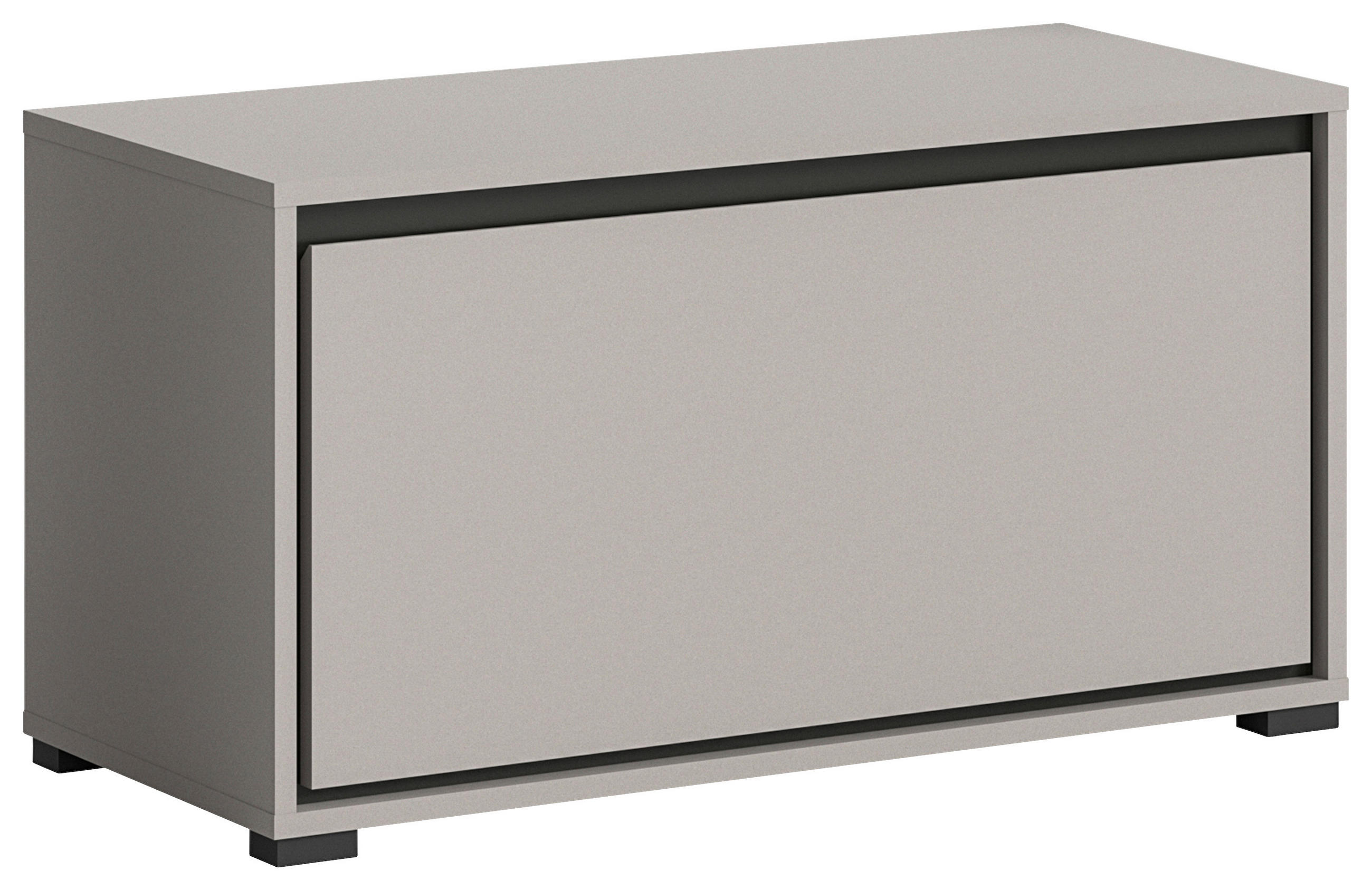 GARDEROBENBANK Jaru  in 85/45/37 cm  - Schwarz/Grau, Design, Holzwerkstoff (85/45/37cm) - Xora