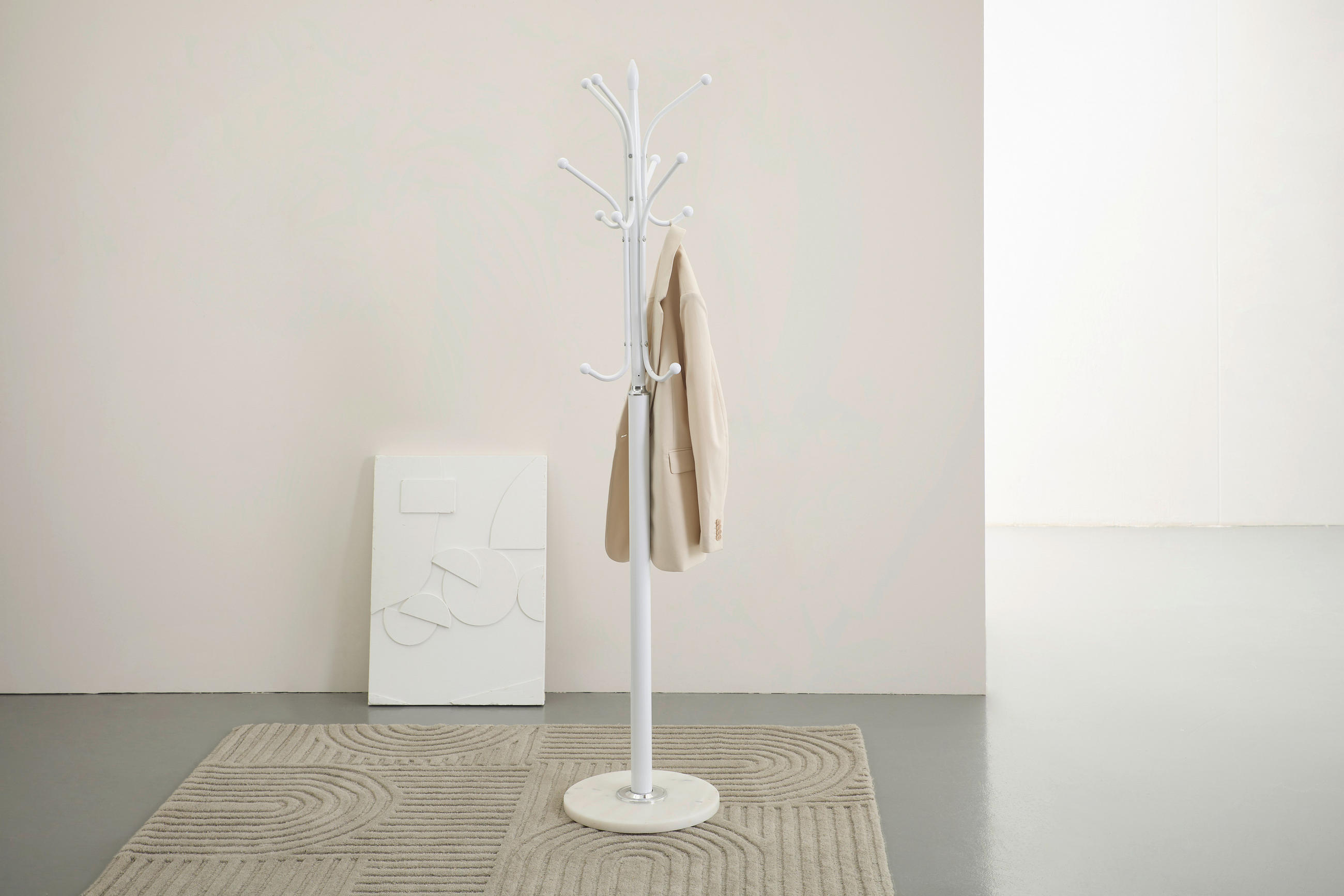 KLEIDERSTÄNDER in Weiß 37/179/37 cm   - Weiß, Basics, Kunststoff/Stein (37/179/37cm) - Carryhome