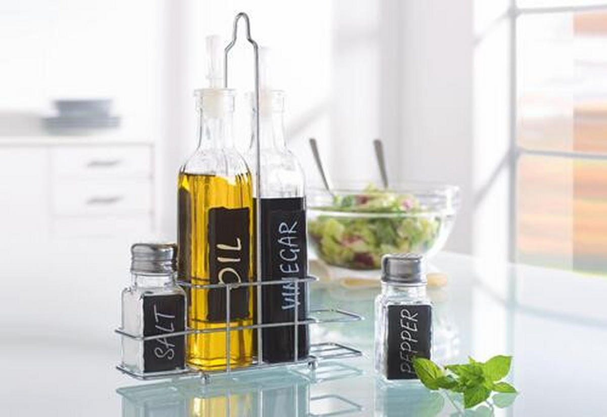MENAGE-SET 5-teilig  - Klar, Basics, Glas/Kunststoff - Homeware Profession.