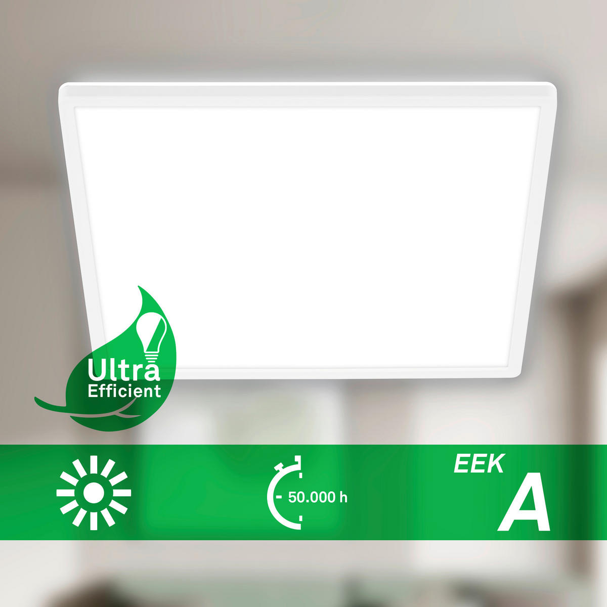 STROPNA LED-SVETILKA  Tava A /3000 lm/4000 K// - bela, Basics, umetna masa (42/42/3cm)