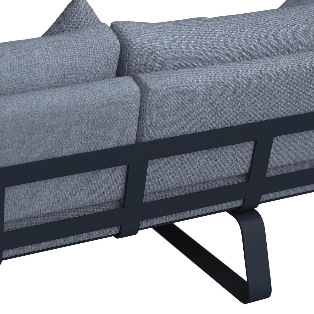 LOUNGEGARNITUR Teakholz Aluminium  - Dunkelgrau, MODERN, Holz/Metall - Ambia Garden