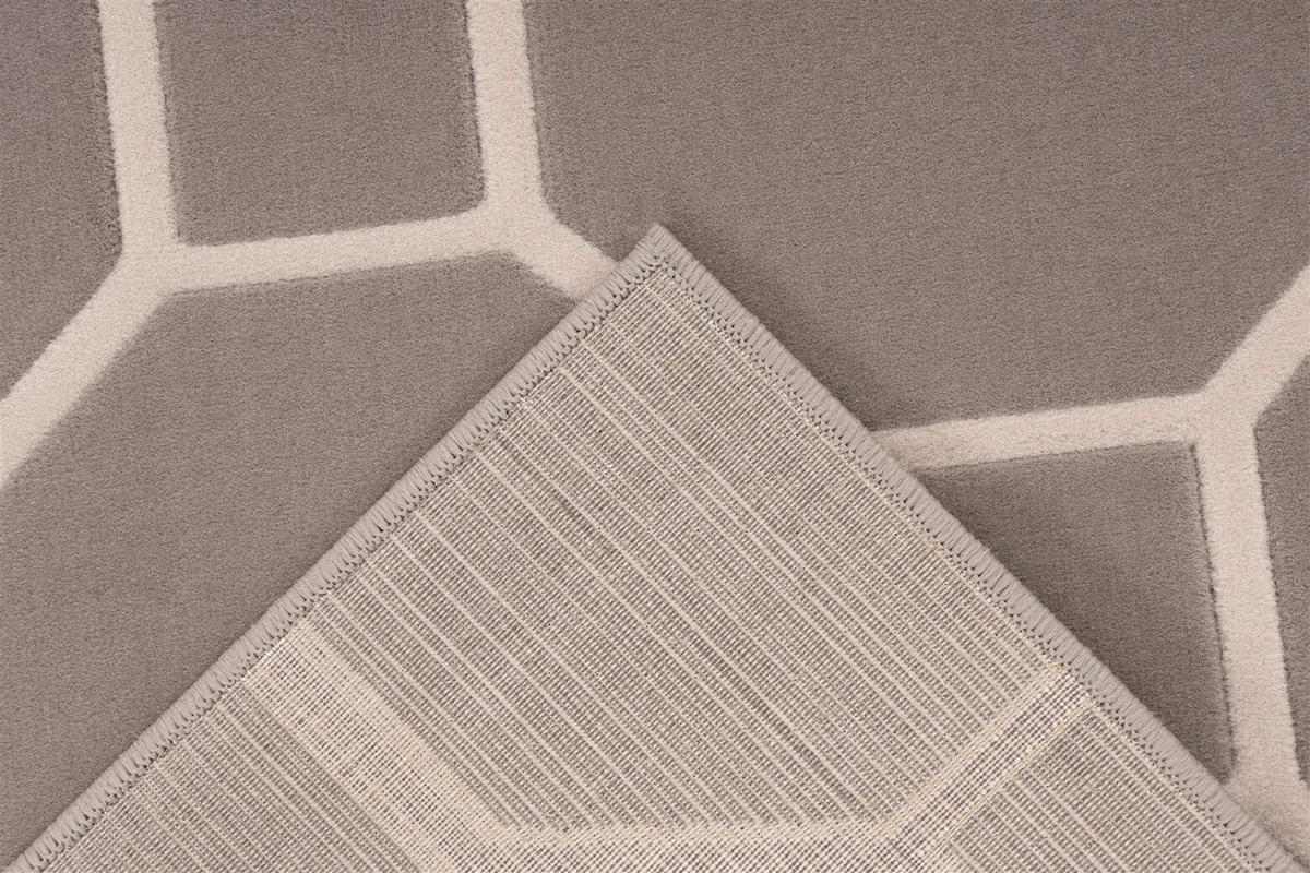 FLACHWEBETEPPICH  Wohnzimmer 80/300 cm Taupe, Elfenbein rechteckig  - Taupe/Elfenbein, Basics, Textil (80/300cm) - Kayoom