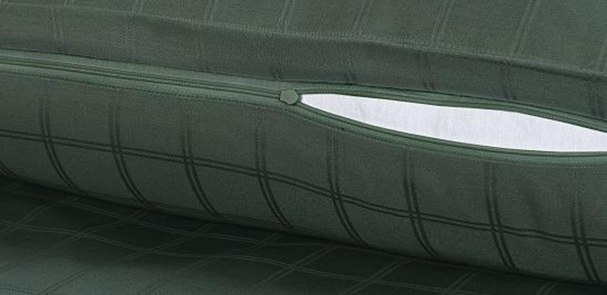 DUVETBEZUG -teilig Karo Satin, Damast 200/210 cm  - Dunkelgrün, Basics, Textil (200/210cm)