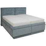 POLSTERBETT Bettkasten, Lattenroste, Matratzen Blaugrau 180/200 cm  - Blaugrau/Weiß, KONVENTIONELL, Holz/Textil (180/200cm) - Dieter Knoll