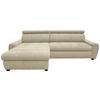ECKSOFA in Webstoff Beige  - Weiss/Beige, Design, Kunststoff/Textil (276/173cm) - Stylife