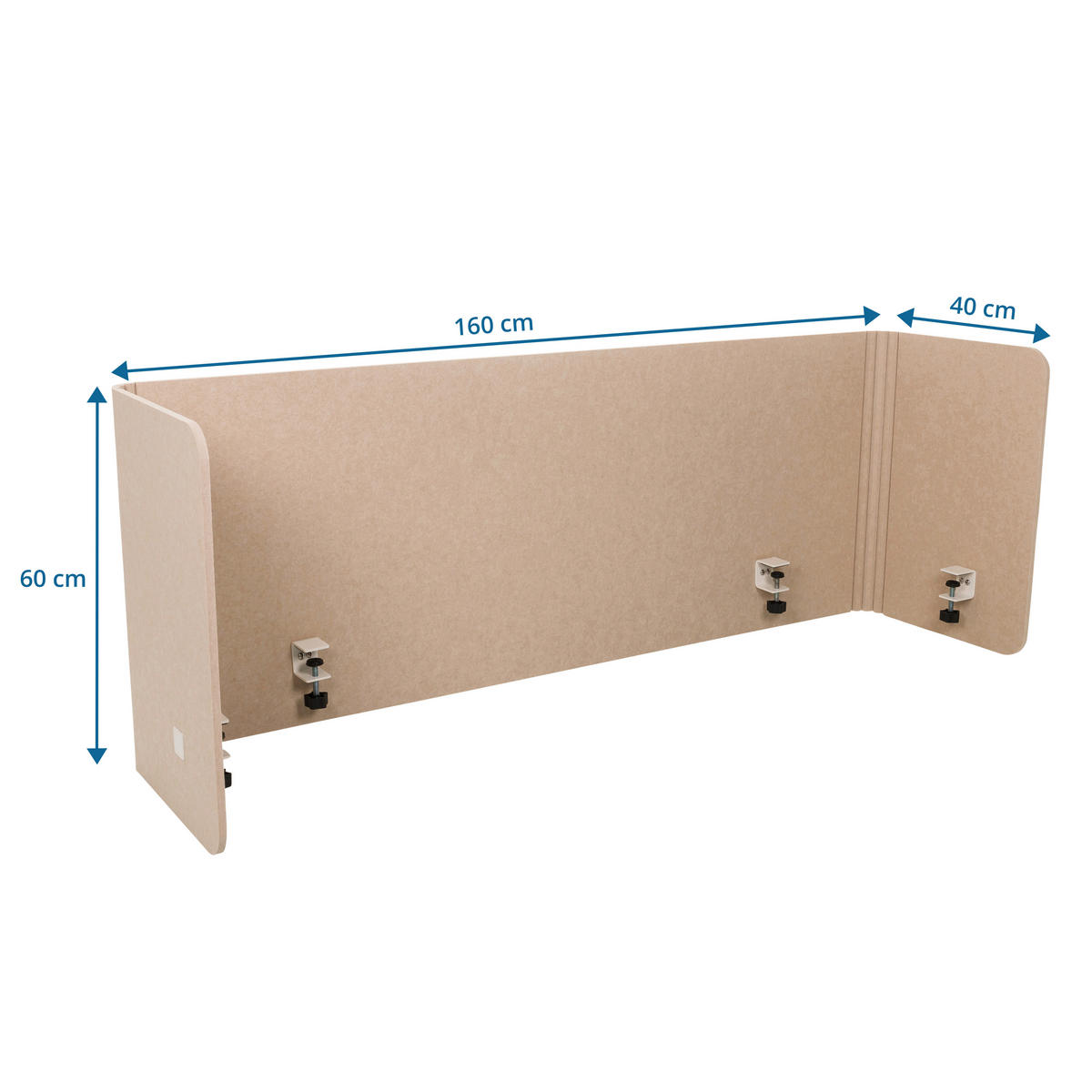 MELLANVÄGG  i metall, plast, textil  beige  - beige, Basics, metall/textil (160/40/2cm) - MID.YOU