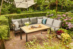 LOUNGEGARNITUR Anthrazit, Teakfarben Teakholz Aluminium  - Anthrazit/Teakfarben, KONVENTIONELL, Holz/Kunststoff - Siena Garden