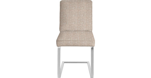 SCHWINGSTUHL in Stahl Flachgewebe - Chromfarben/Orange, Design, Textil/Metall (60/92/60cm) - Dieter Knoll