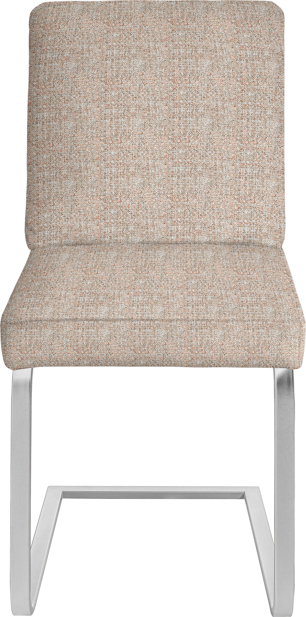 SCHWINGSTUHL  in Stahl Flachgewebe  - Chromfarben/Orange, Design, Textil/Metall (60/92/60cm) - Dieter Knoll