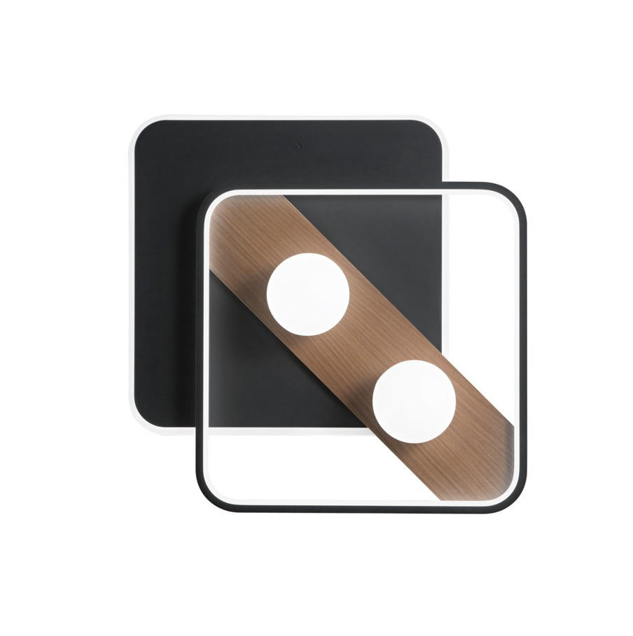 Luce ambiente Design Led-Deckenleuchte Luce Ambiente e Design Weiß, Schwarz 40x8x50 cm