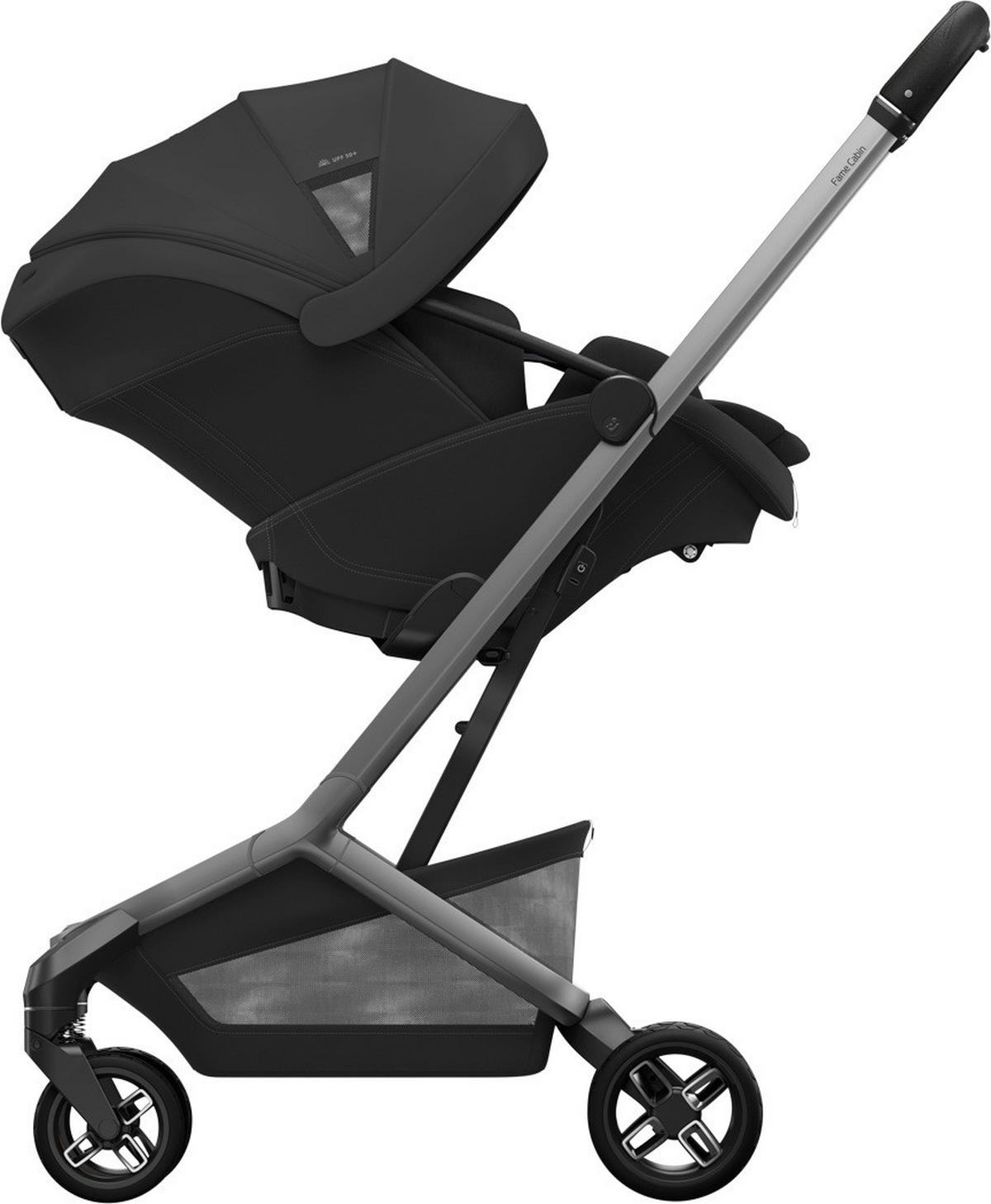 KINDERWAGENSET  Zero-G Travelsystem  Onyx Black  - Silberfarben/Schwarz, Basics, Textil (44,5/105/84cm) - Maxi-Cosi
