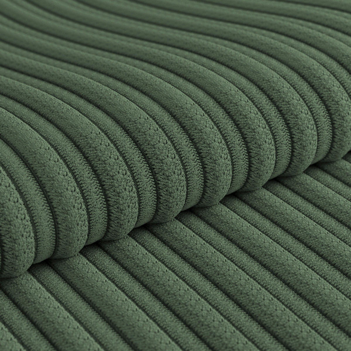 HOCKER ZERO Cord Grün  - Schwarz/Grün, Trend, Textil/Metall (140/46/80cm) - Livetastic