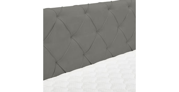 BOXSPRINGBETT 180/200 cm,  in Grau, Matratze, Topper, H3 = fest  - Schwarz/Grau, Design, Textil/Metall (180/200cm) - Esposa